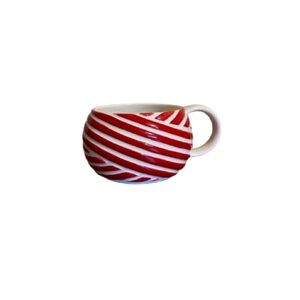Starbucks Red and White Candy Cane Ceramic Coffee Mug